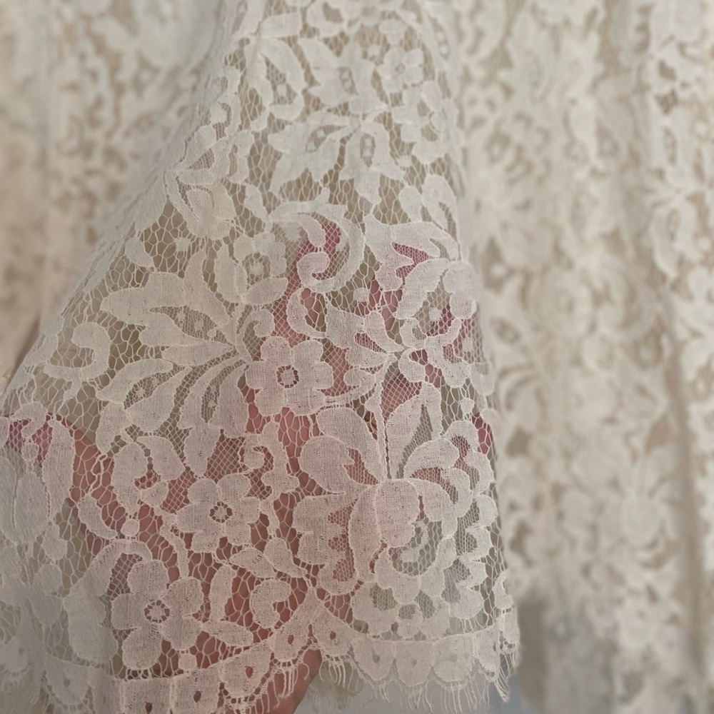 Free People Lace Long-Sleeve Top - Size Large - Picture 3 of 7